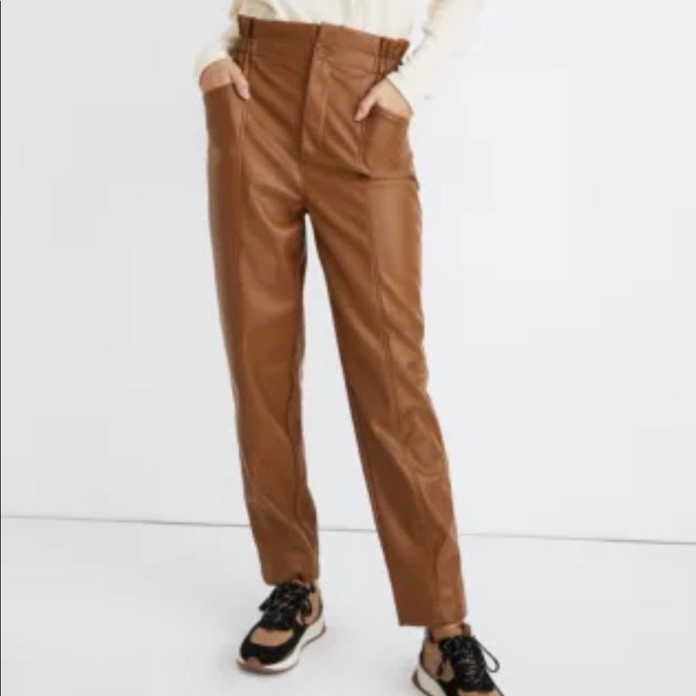 Madewell Vegan Leather Paper Bag Pants